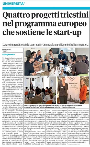 Dall'Università di Trieste all'impresa: Prodigys incontra i giovani innovatori di ELEVATE
